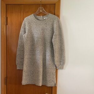 Madewell Gray Long Sleeve Sweater Dress